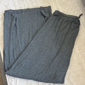 NWOT Gray Ribbed Pajama Pants